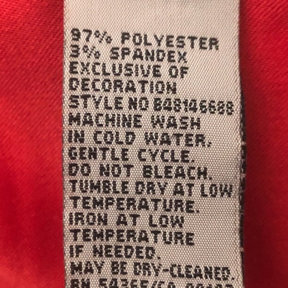 Red Embellished Top. Size Med .Like new. - Picture 5 of 9